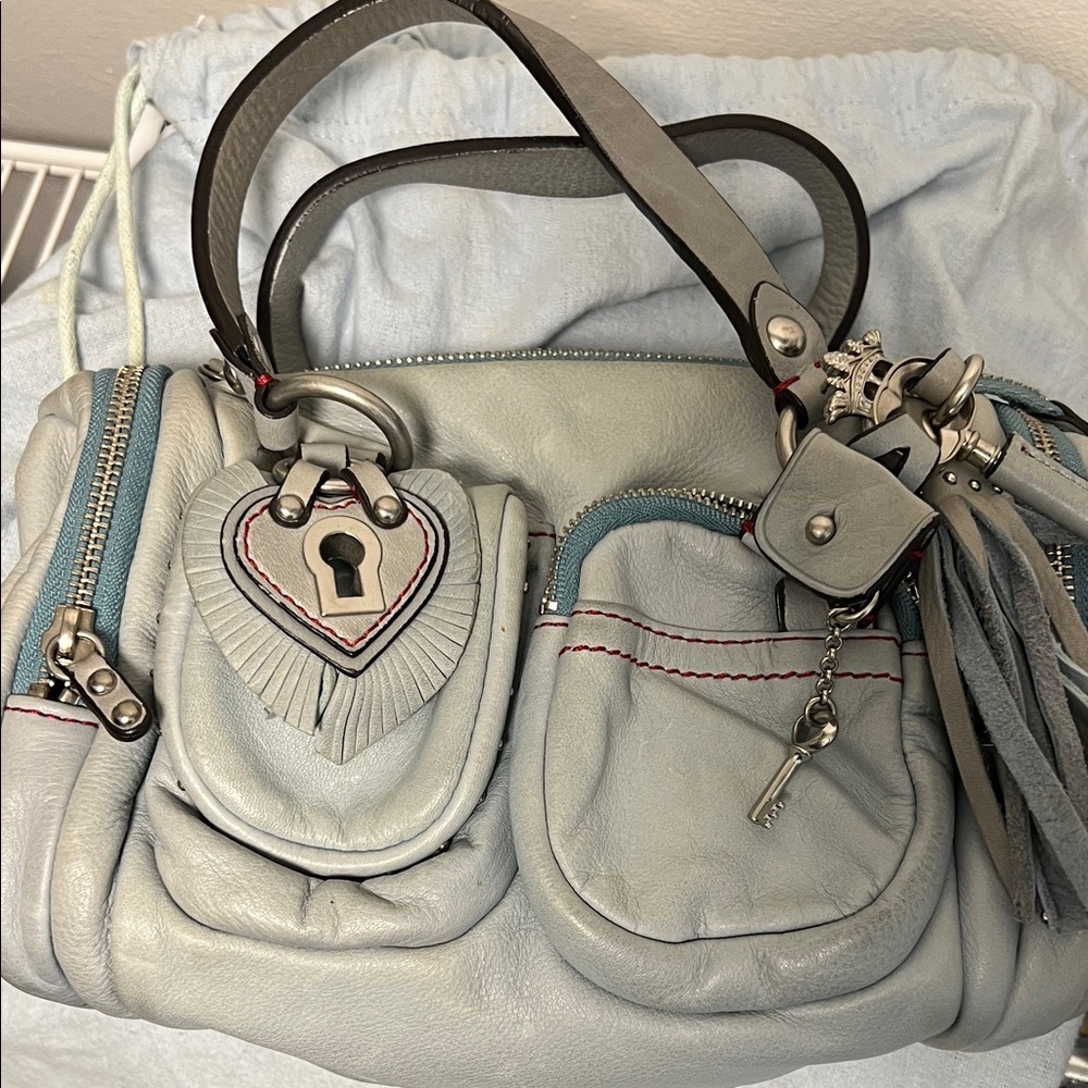 Juicy Couture Light Blue Mini Bag with Heart Lock